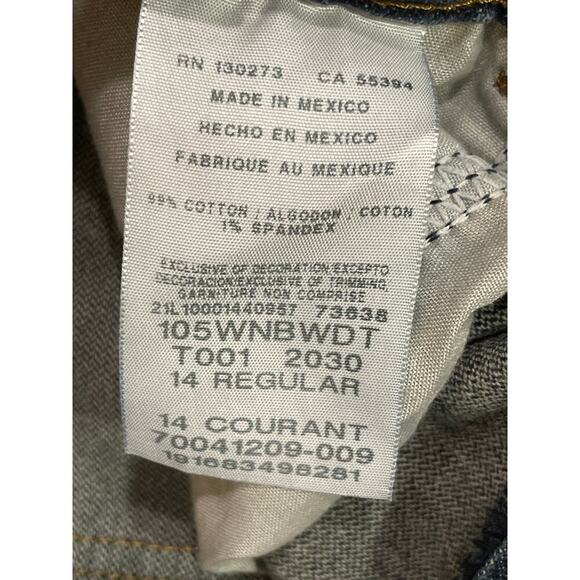 Vintage Wrangler Classic Straight Dark Wash Denim Jeans Size 14 Regular - Picture 7 of 7